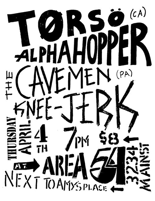 Torso, Alpha Hopper, The Cavemen, Knee-Jerk