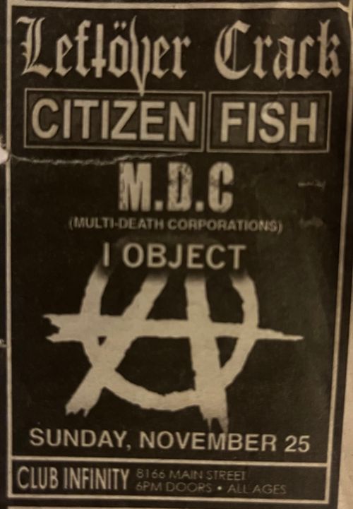 Leftover Crack, Citizen Fish, MDC, I Object