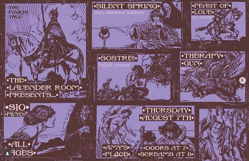 Lavender Room Presents: Silent Spring, Feast of Love, Sostre!, Therapy Gun