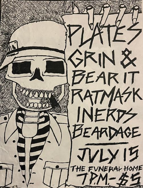 Plates, Grin & Bear It, Ratmask, Inerds, Beardage