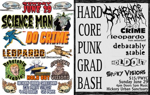 Science Man, Do Crime, Leopardo, Debatably Stable, Hold Out, Spooky Visions