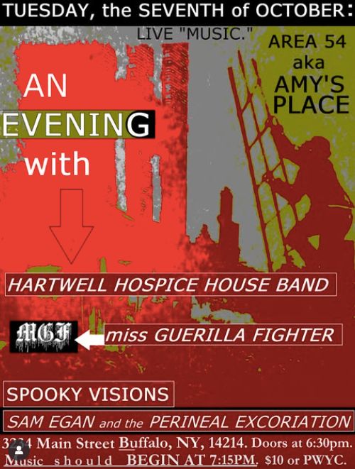 Sam Egan and the Perineal Excoriation, Spooky Visions + More at Area 54