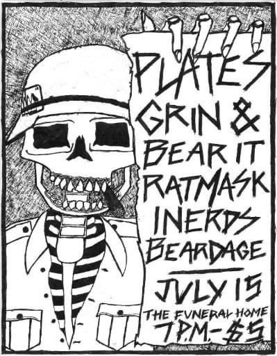 Plates, Grin & Bear It, Ratmask, Inerds, Beardage