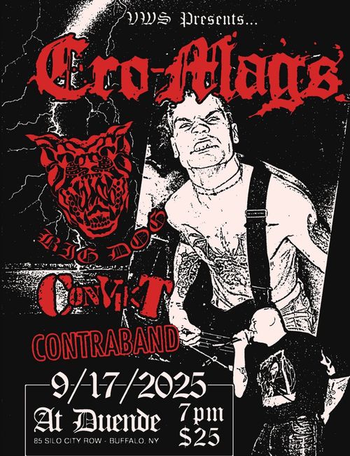 cro-mags, big dog, convikt and contraband 